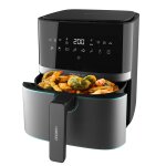 Cecotec friteuse sans huile 5, 5 l cecofry full inoxblack pro 5500. 1600 w, dittique, numrique avec ...