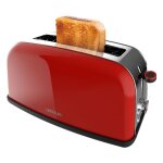 Cecotec grille - pain vertical toastin' time 850 red long lite, 850 w, capacit� pour 2 tartines, fente ...