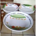 Ceramica quadrifoglio italy : service a pâtes , 6 assiettes creuses 21cm et un gand plat creux assorti ... Ceramica quadrifoglio italy : service a pâtes , 6 assiettes creuses 21cm et un gand plat creux assorti ...