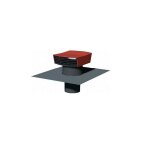 Chapeau de toiture plastique ct 125 p tuile avec grille de protection