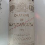 Chateau de rayne vigneau 1970 grand cru class en sauternes