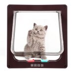 Chatière chat magnétique avec verrou rotatif a 4 voies pour chat et chien (l: 18 x 19 x 5. 5 cm, marron) ... Chatière chat magnétique avec verrou rotatif a 4 voies pour chat et chien (l: 18 x 19 x 5. 5 cm, marron) ...