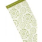 Chemin de table organza vert anis paillet� taille unique