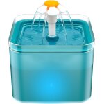 Chenquansarl - fontaine a eau pour chat ultra silencieux, lumire led, 2 litres, filtration multiple, ...