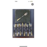 Coffret de 12 fourchettes  gteau ou  hutres poque art dco