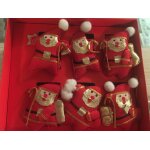 Coffret de 6 ronds de serviettes de noël Coffret de 6 ronds de serviettes de noël