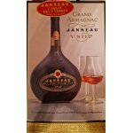 Coffret de grand armagnac janneau vsop fondateur avec 2 verres de degustation