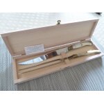 Coffret service a decouper 2 pieces laguiole dozorme manche narcine