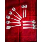 Coffret set 10 fourchettes  huitres - oyster forks - art dco