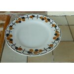 Compotier , assiette de prsentation sur pied - faence de saint amand france nord - diamtre 23, 5cm ...