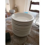 Compotiers ronds blancs diamtre 15, 5 cm en porcelaine sarreguemines lot de 12