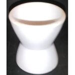 Coquetier -  ; diabolo  ; - en porcelaine blanche