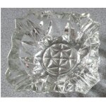 Coupelle / cendrier / vide poche en verre transparent travaill - intrieur lisse - extrieur taill ...
