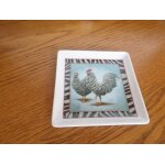 Coupelle repose cuillere motif coq