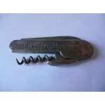 Couteau en m�tal avec tire - bouchon et ouvre bouteille.