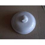 Couvercle capuchon bouchon de pot vase sucrier vaisselle porcelaine blanc