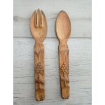 Couverts a salade en bois - fabrication artisanale