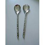 Couvert a salade marque e. p. zinc made in italy mtal argent