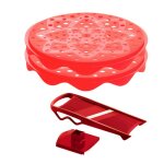 Cuit chips mastrad rouge 1 mandoline + 2 plateaux