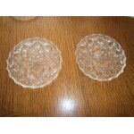 Dessous de bouteille de carafe en cristal vintage lot de deux comme neufs