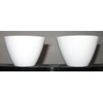 Deux coupes / coupelles ovales profondes en porcelaine blanche bauscher modle 612 - hauteur 8cm - diamtre ...