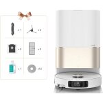 Dreame x40 ultra complete robot aspirateur avec serpillire  dtacher et  soulever, nettoyage extensif ...