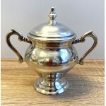 El�gant & ancien pot a sucres sucrier style louis 16 rocaille bronze argent�