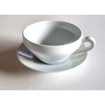 Ensemble 2 tasses a th� ou d�jeuner blanc limoges renaud et clermont tbe