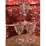 Ensemble de 3 jolis verres a vin cuit - enghien luminarc