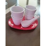 Ensemble 4 verrines, 4 cuillères et 4 supports apéro ou dessert Ensemble 4 verrines, 4 cuillères et 4 supports apéro ou dessert