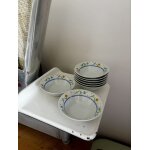 Ensemble de 8 coupelles motif fleuri chriss g en porcelaine