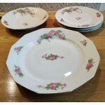 Ensemble d'assiettes et plat en porcelaine de limoges - french - vintage