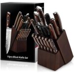 Ensemble de couteaux de cuisine 15 pi�ces, ultra tranchants en acier inoxydable