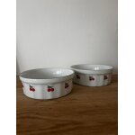 Ensemble de deux ramequins en porcelaine tables & couleurs cerises