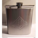 Flasque d�corative en m�tal grav�  bus collection  - editions atlas