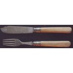 Fourchette et couteau a fromage anciens