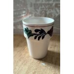 Gobelet boch ¿ porcelaine d�cor floral ¿ handmade ¿ Ø 6, 5 cm