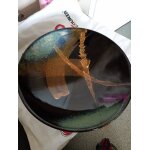 Grand bol cramique fait main couleur noir fond lgrement maron en trs bon etat art dco art dco de ...