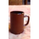 Grand mug marron chocolat gr�s verniss�