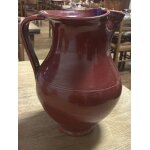 Grand pichet bordeaux en gr�s vernisse