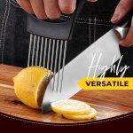 Guide de coupe pour cuisine accessoires oignons tomates légumes ou viandes en acier inox Guide de coupe pour cuisine accessoires oignons tomates légumes ou viandes en acier inox