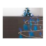 Guirlande lumineuse intrieure et extrieure 20 mtres 200 led blanc et bleu 8 jeux de lumire