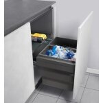 Hailo - poubelle de cuisine tri slectif 2 bacs encastrable 56l (28 + 28) hailo cargo synchro - gris