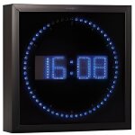 Horloge digitale murale avec 60 led - bleu