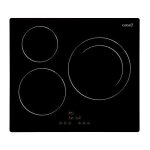 Model ib 6303 bk plaque  induction 3 zones de cuisson verre noir puissance totale 7, 1 kw 16 cm