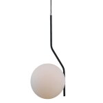 Italux carimi - suspension moderne noire satinée a 1 lumière avec abat - jour blanc, e27 Italux carimi - suspension moderne noire satinée a 1 lumière avec abat - jour blanc, e27