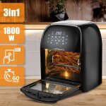 Jago xxxl 8 - i - n1 arfr03 - friteuse à air chaud - 12l - 1800w - ecran tactile led - 8 programmes, ... Jago xxxl 8 - i - n1 arfr03 - friteuse à air chaud - 12l - 1800w - ecran tactile led - 8 programmes, ...