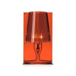Kartell - lampe de table take - ambre jaune - marron