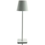Lampe de table led - kaemingk - 894378 - m�tal et plastique - rechargeable usb - blanc
