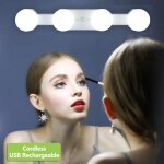Led lumi�res de maquillage, hollywood kit de lampe de cosm�tique miroir rechargeables portables sans ...